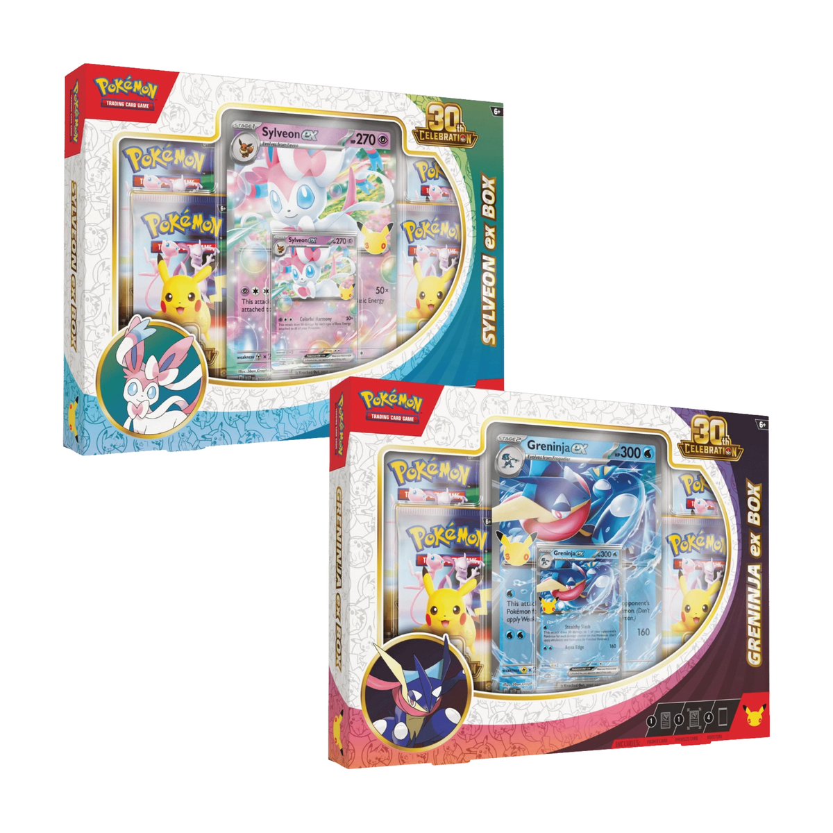 Caja de colección 30 Aniversario Sylveon EX o Greninja EX